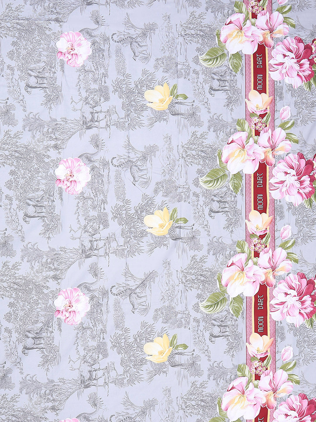 130 GSM Polyester King Size 1 Bedsheet with 2 Pillow Covers (Edmond)