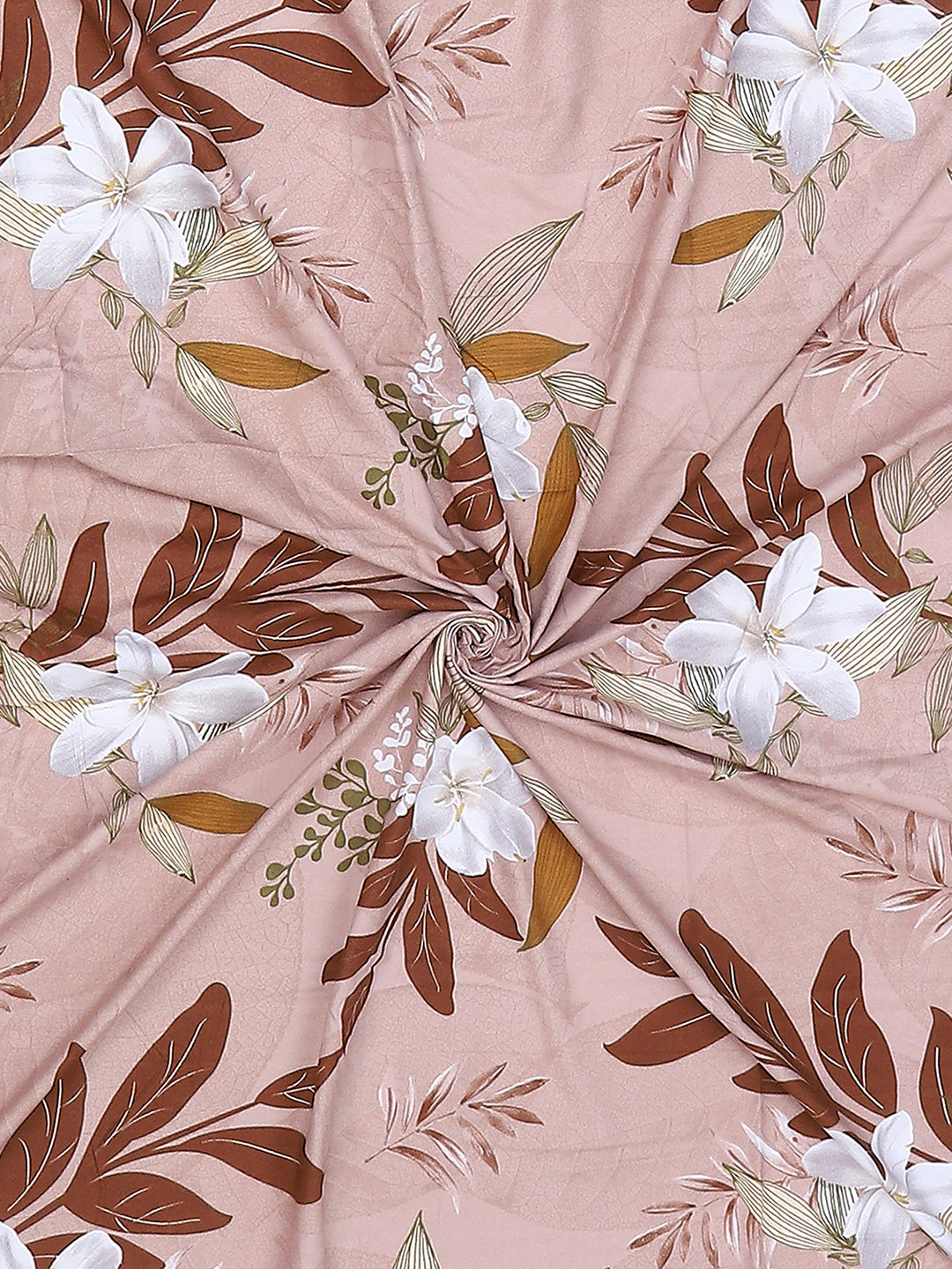 130 GSM Polyester King Size 1 Bedsheet with 2 Pillow Covers (Edmond)