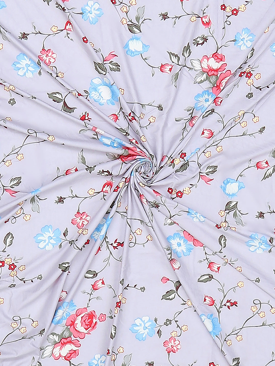 130 GSM Polyester King Size 1 Bedsheet with 2 Pillow Covers (Edmond)