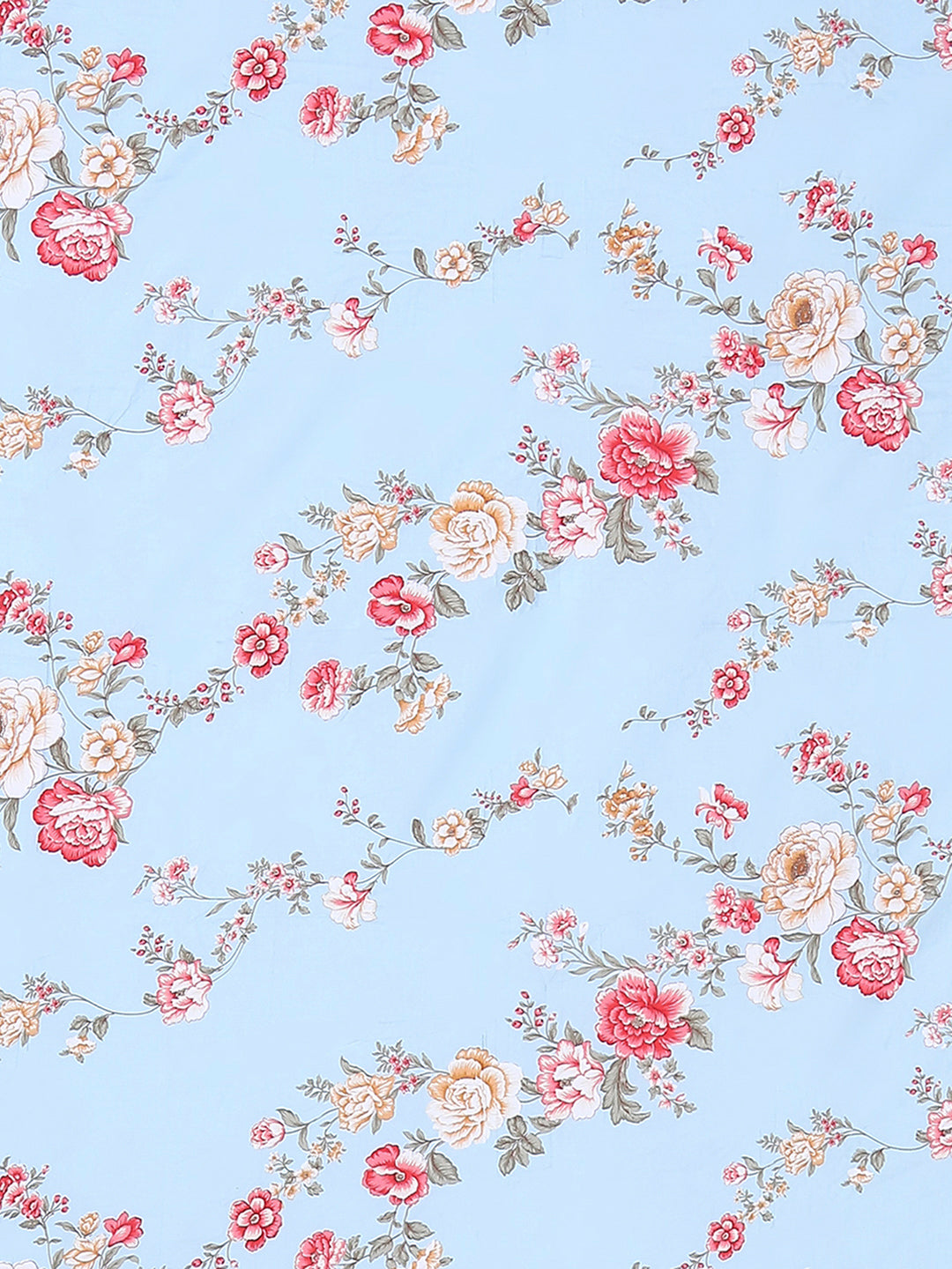 130 GSM Polyester King Size 1 Bedsheet with 2 Pillow Covers (Edmond)