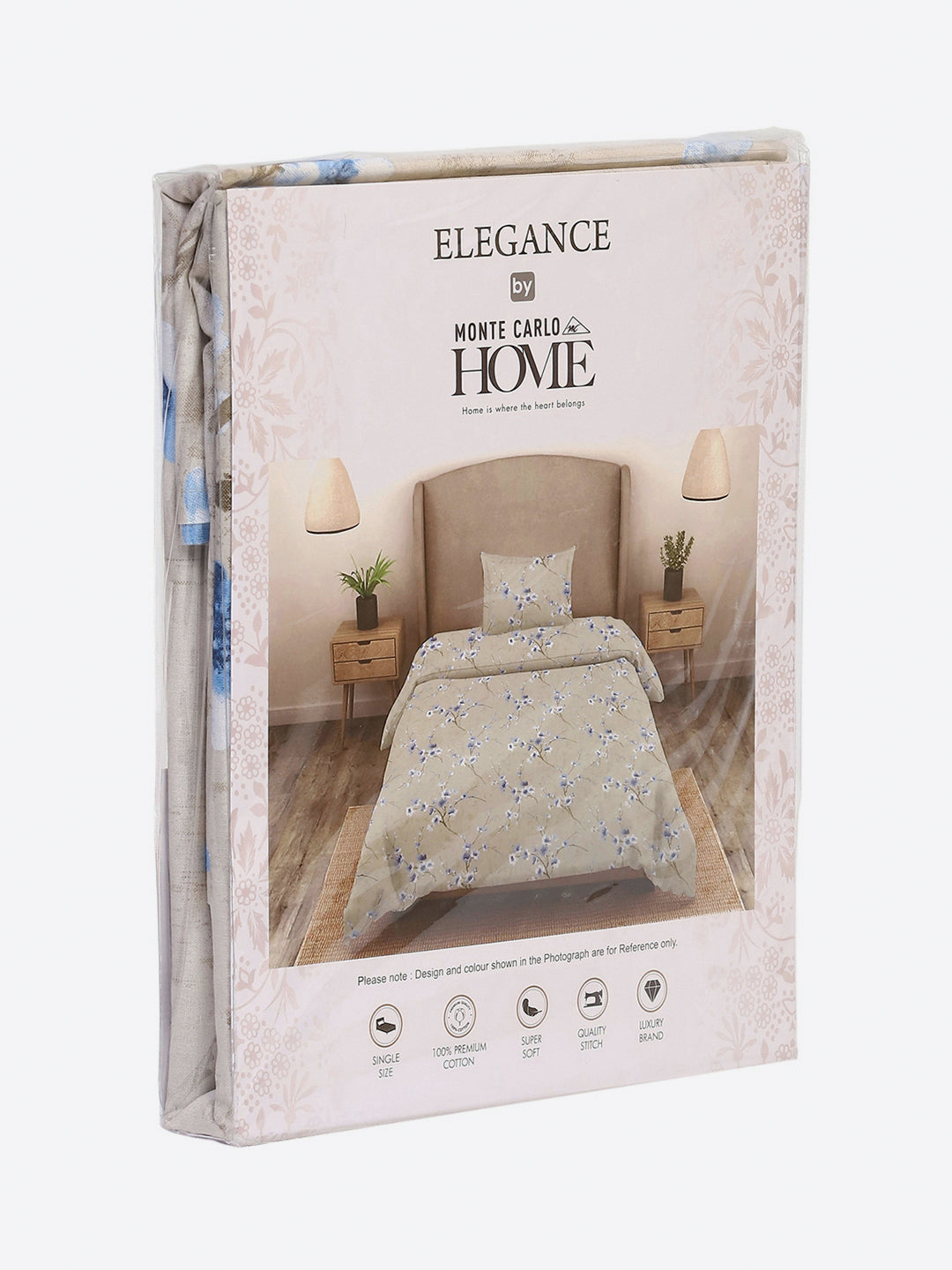 104 TC Cotton Single Bedsheet with 1 Pillow Cover (Elegance)