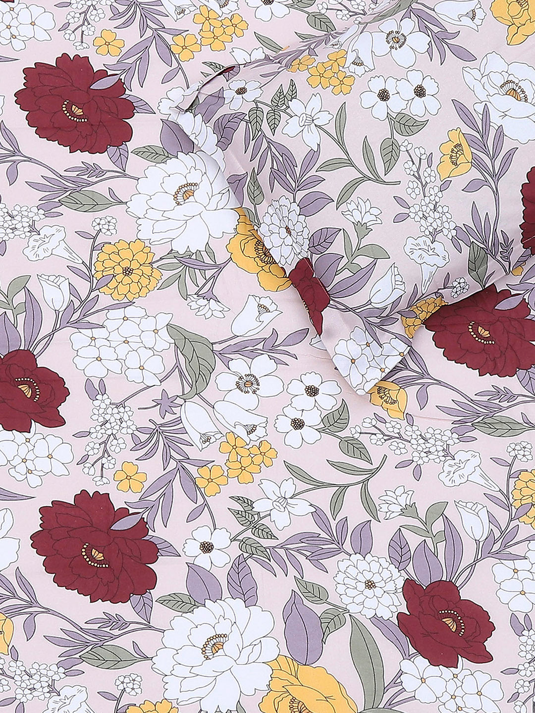 104 TC Cotton Single Bedsheet with 1 Pillow Cover (Elegance)