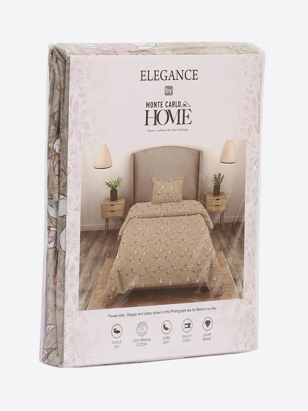 104 TC Cotton Single Bedsheet with 1 Pillow Cover (Elegance)