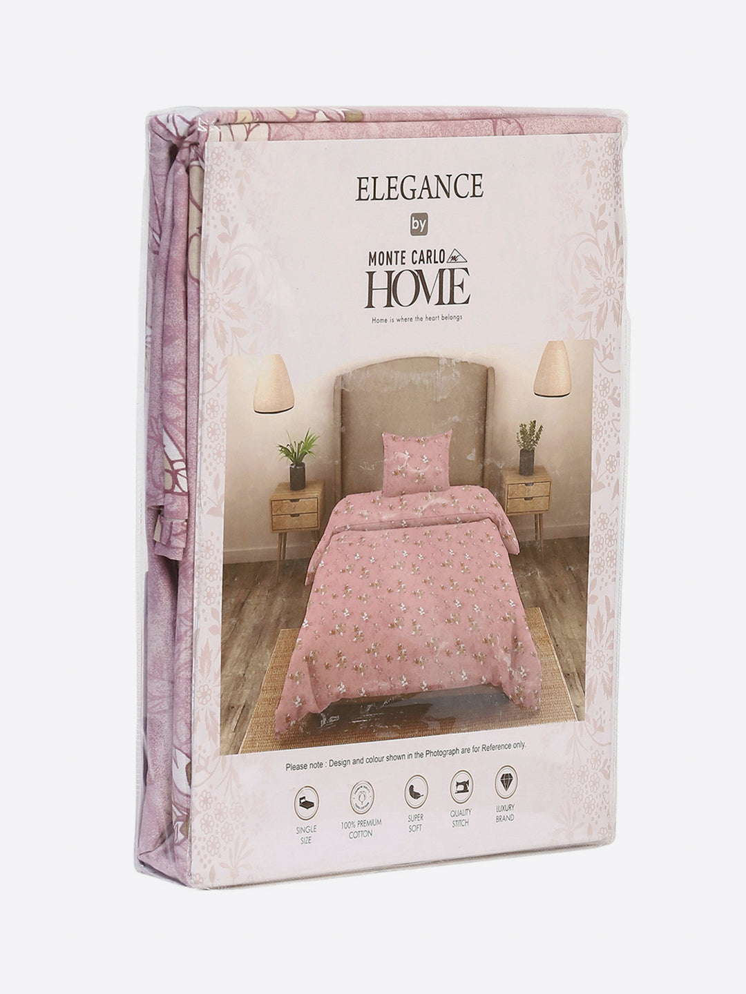 104 TC Cotton Single Bedsheet with 1 Pillow Cover (Elegance)