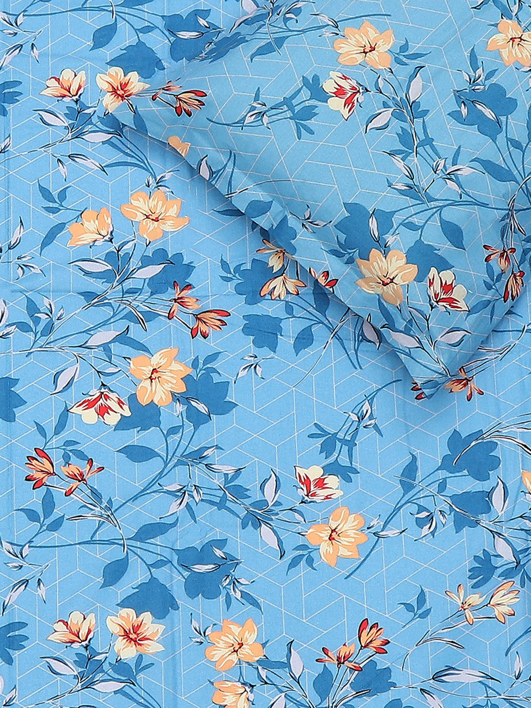 104 TC Cotton Single Bedsheet with 1 Pillow Cover (Elegance)