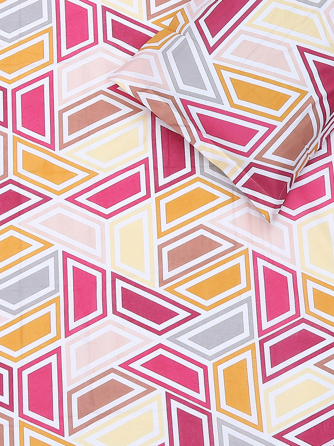 104 TC Cotton Single Bedsheet with 1 Pillow Cover (Elegance)