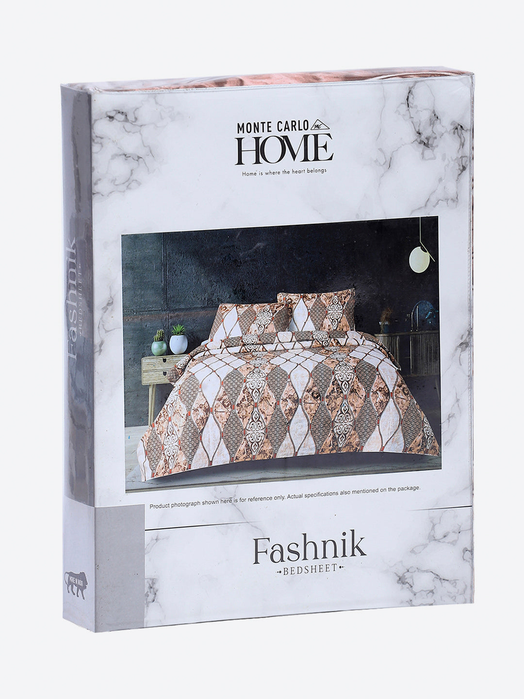 130 GSM Polyester Double Bed 1 Bedsheet with 2 Pillow Covers (Fashnik)