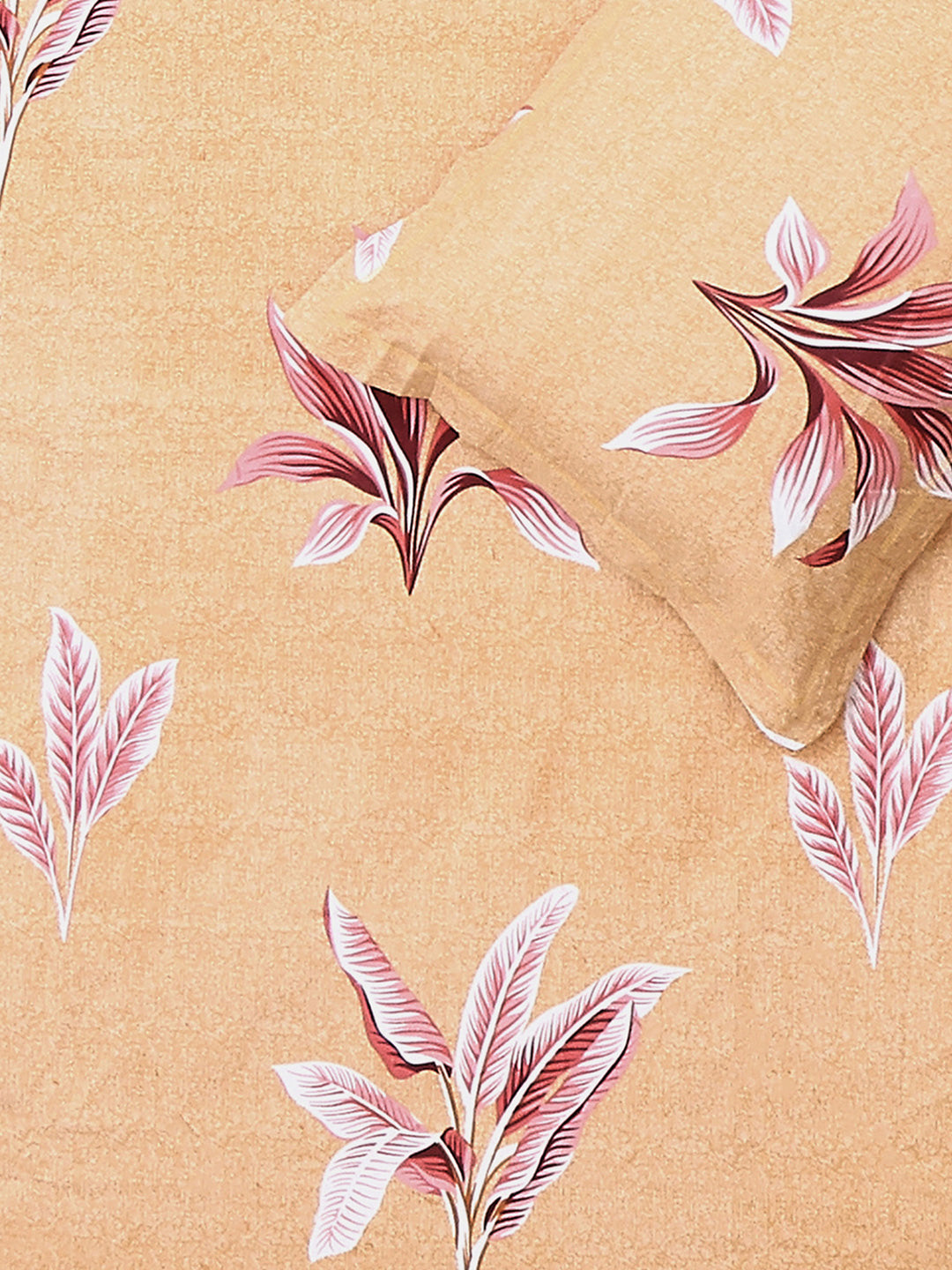 130 GSM Polyester Double Bed 1 Bedsheet with 2 Pillow Covers (Fashnik)