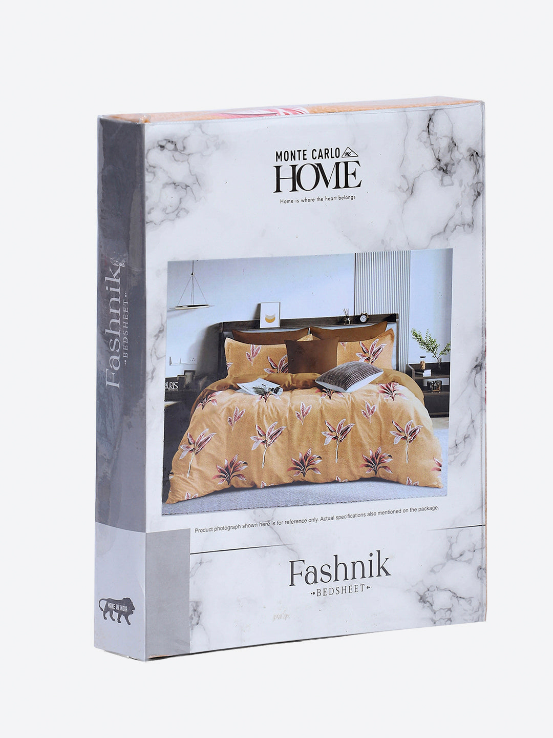 130 GSM Polyester Double Bed 1 Bedsheet with 2 Pillow Covers (Fashnik)