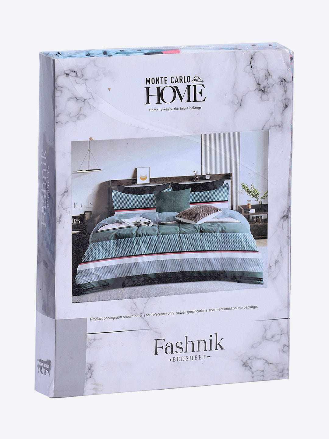 130 GSM Polyester Double Bed 1 Bedsheet with 2 Pillow Covers (Fashnik)