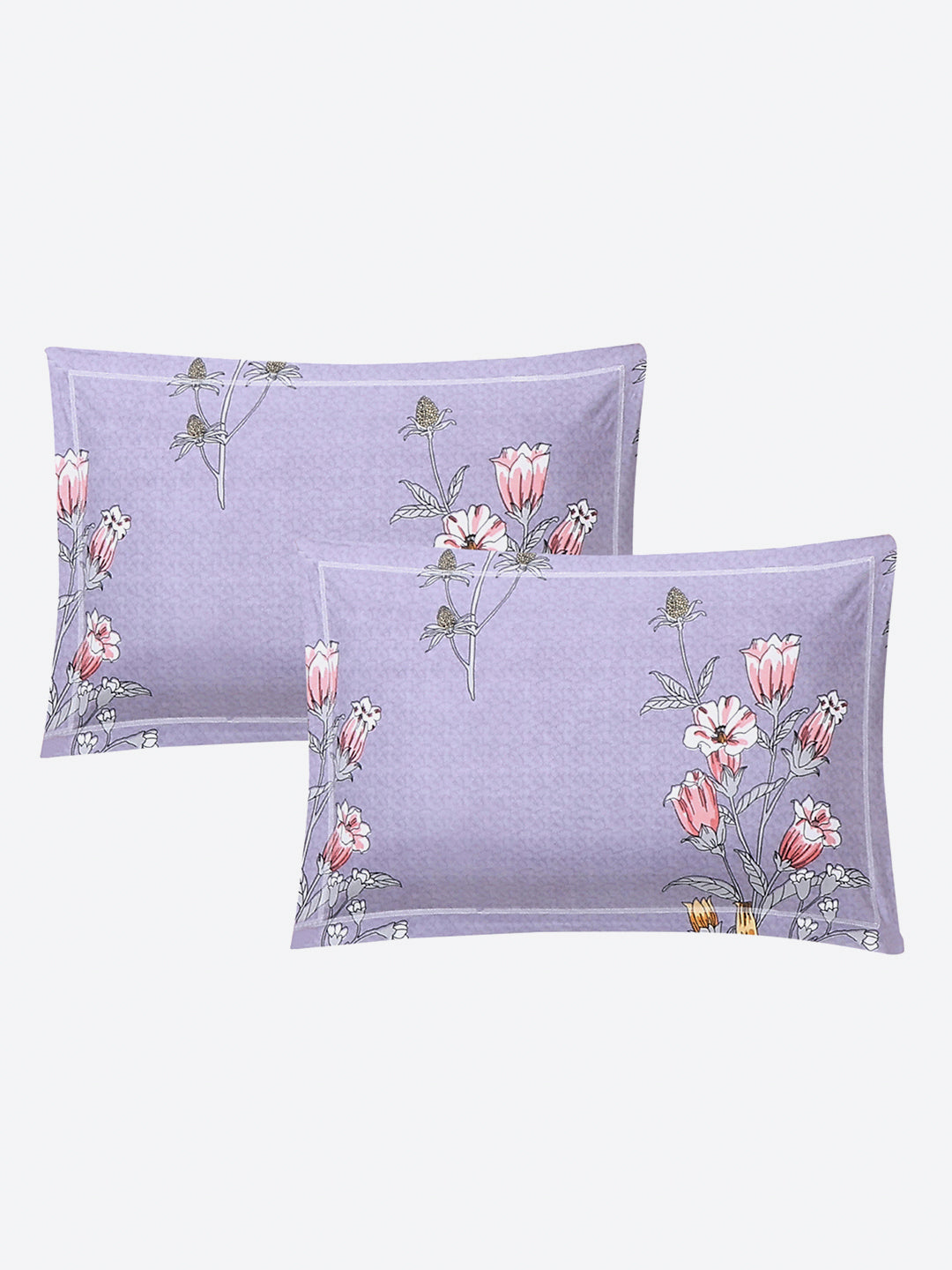 130 GSM Polyester Double Bed 1 Bedsheet with 2 Pillow Covers (Fashnik)