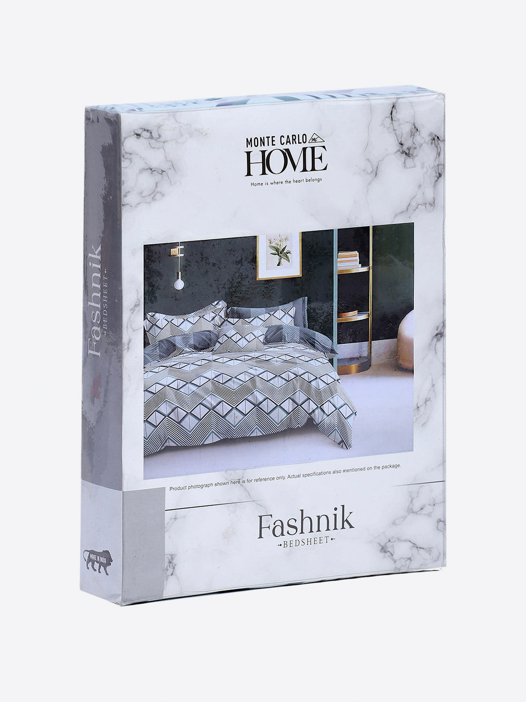 130 GSM Polyester Double Bed 1 Bedsheet with 2 Pillow Covers (Fashnik)