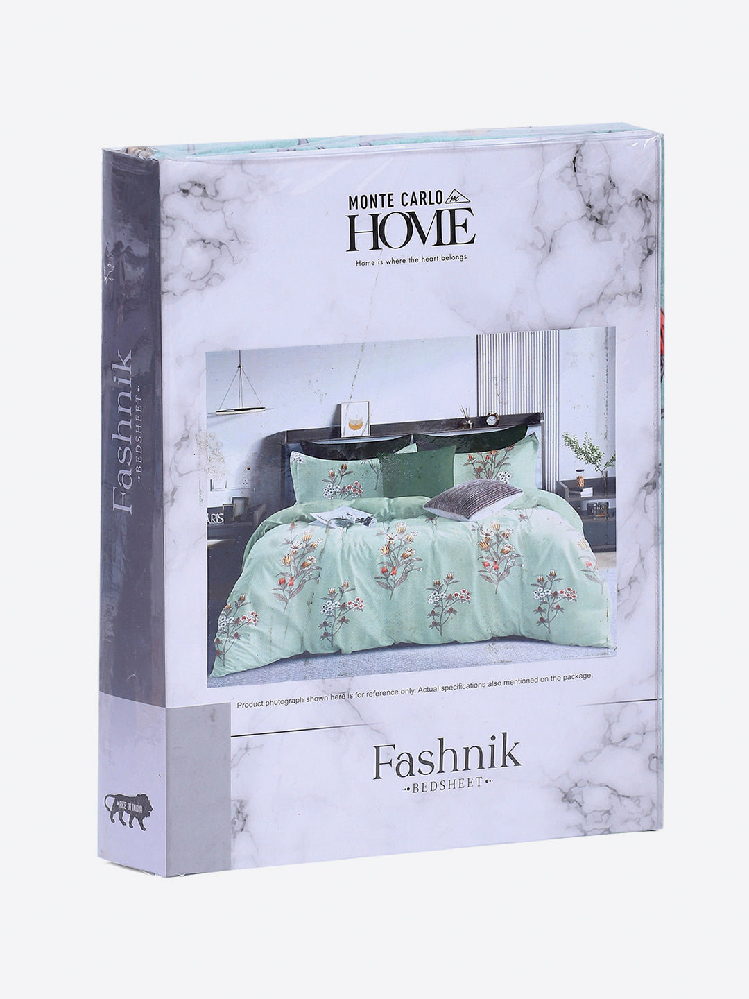 130 GSM Polyester Double Bed 1 Bedsheet with 2 Pillow Covers (Fashnik)