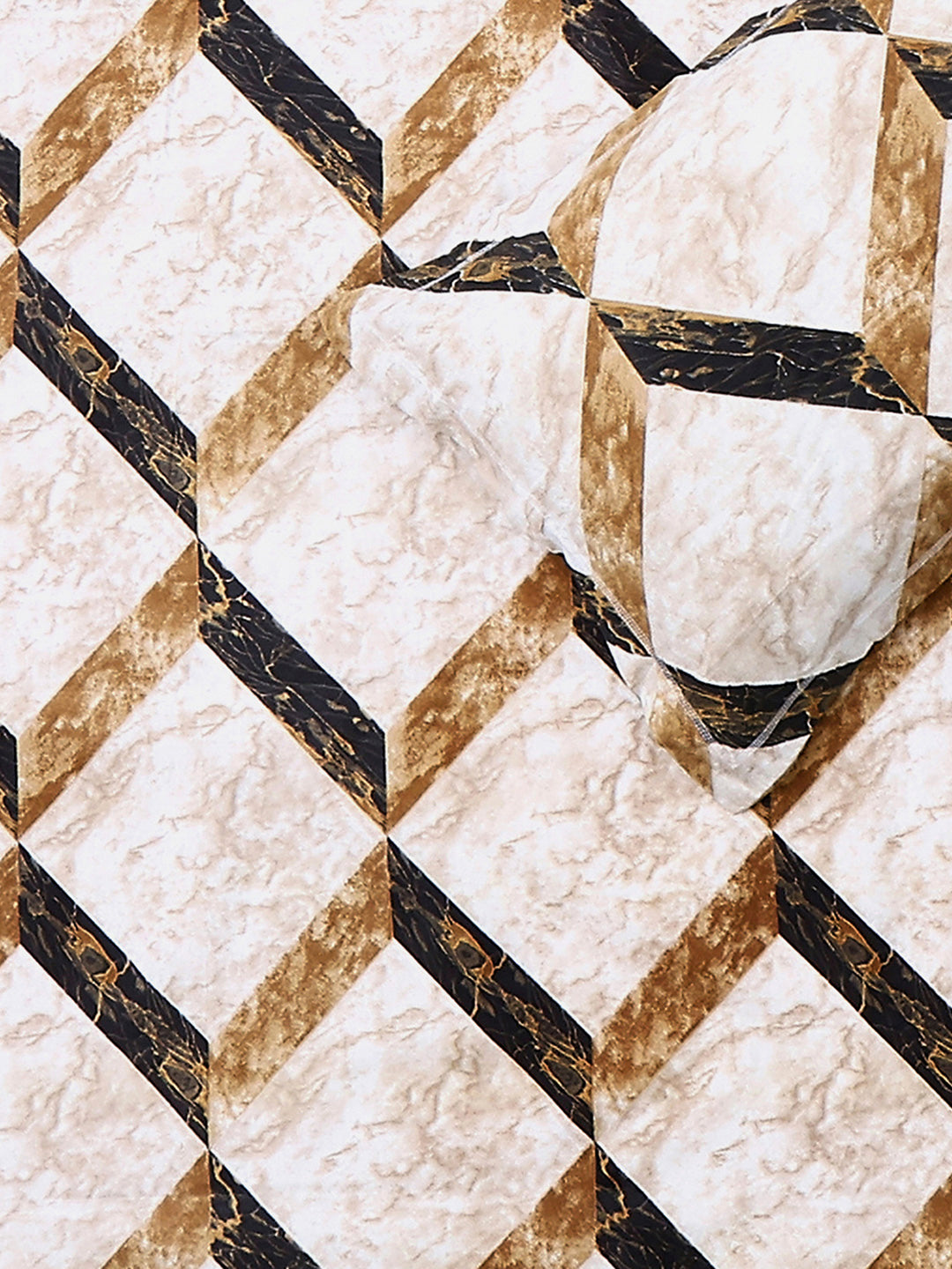 130 GSM Polyester Double Bed 1 Bedsheet with 2 Pillow Covers (Fashnik)