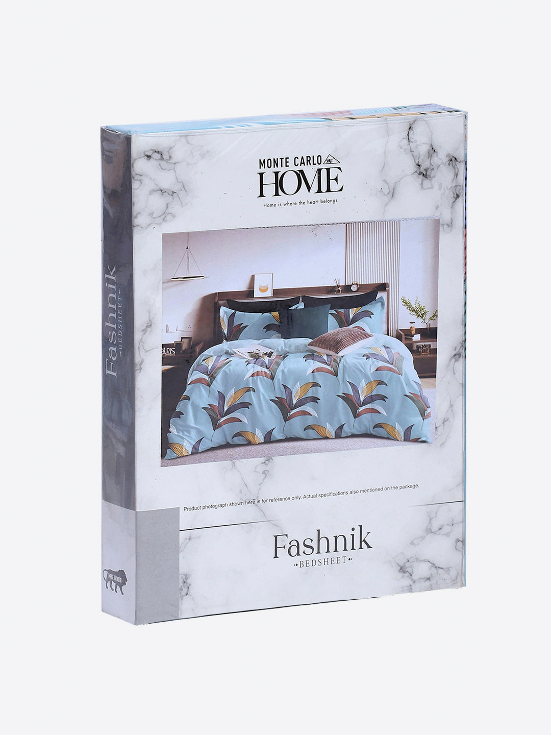 130 GSM Polyester Double Bed 1 Bedsheet with 2 Pillow Covers (Fashnik)