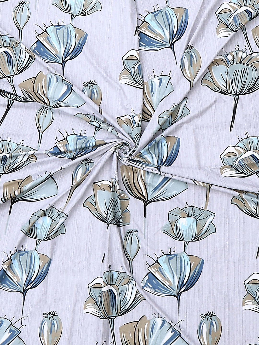 130 GSM Polyester Double Bed 1 Bedsheet with 2 Pillow Covers (Fashnik)