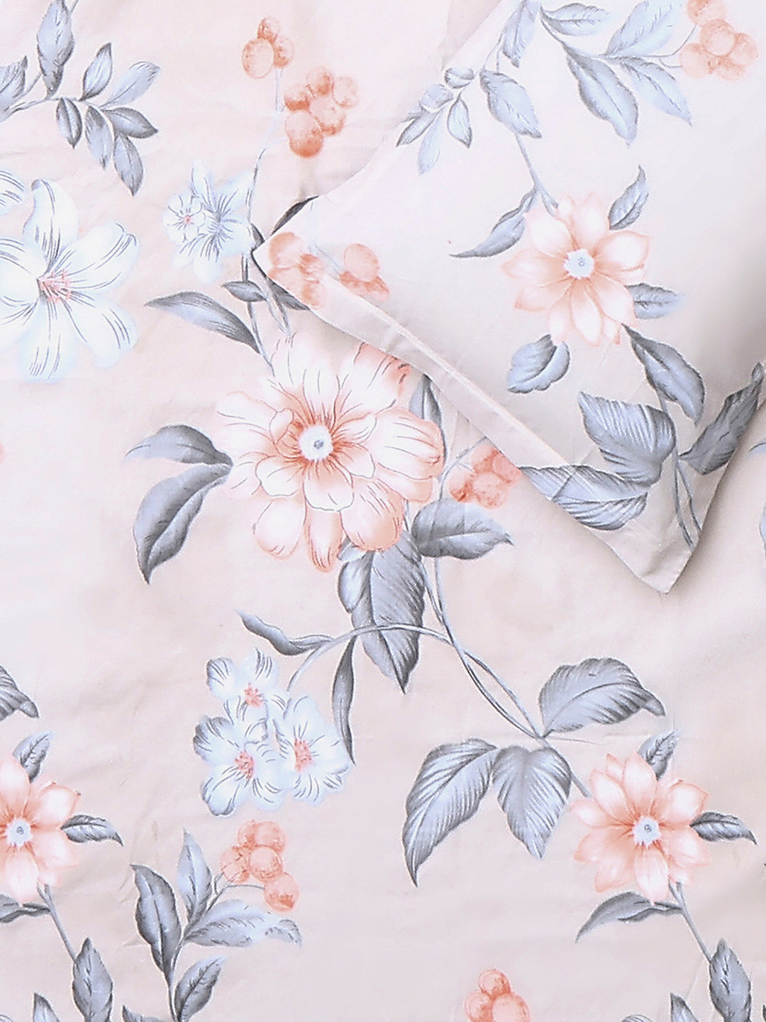 130 GSM Polyester Double Bed 1 Bedsheet with 2 Pillow Covers (Fashnik)