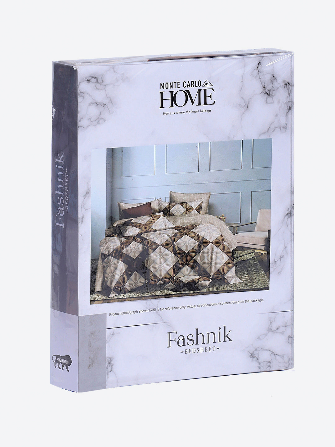 130 GSM Polyester Double Bed 1 Bedsheet with 2 Pillow Covers (Fashnik)