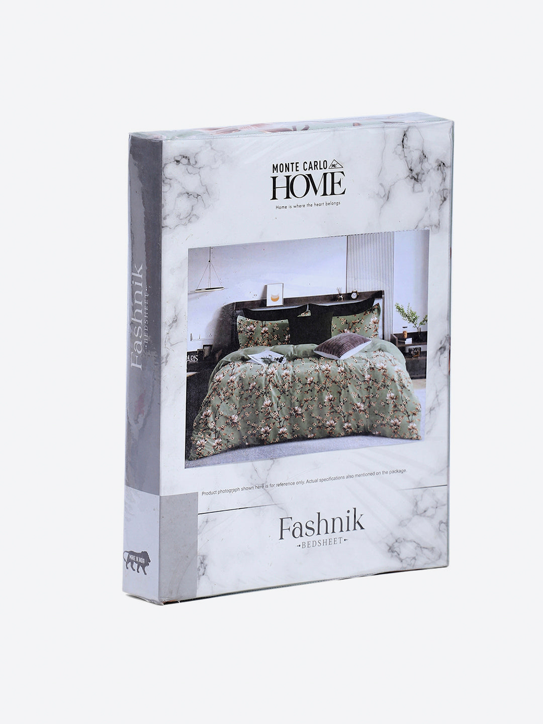 130 GSM Polyester Double Bed 1 Bedsheet with 2 Pillow Covers (Fashnik)