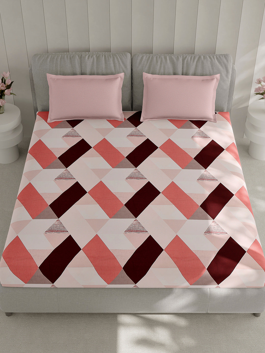 130 GSM Polyester Double Bed 1 Bedsheet with 2 Pillow Covers (Immortal)