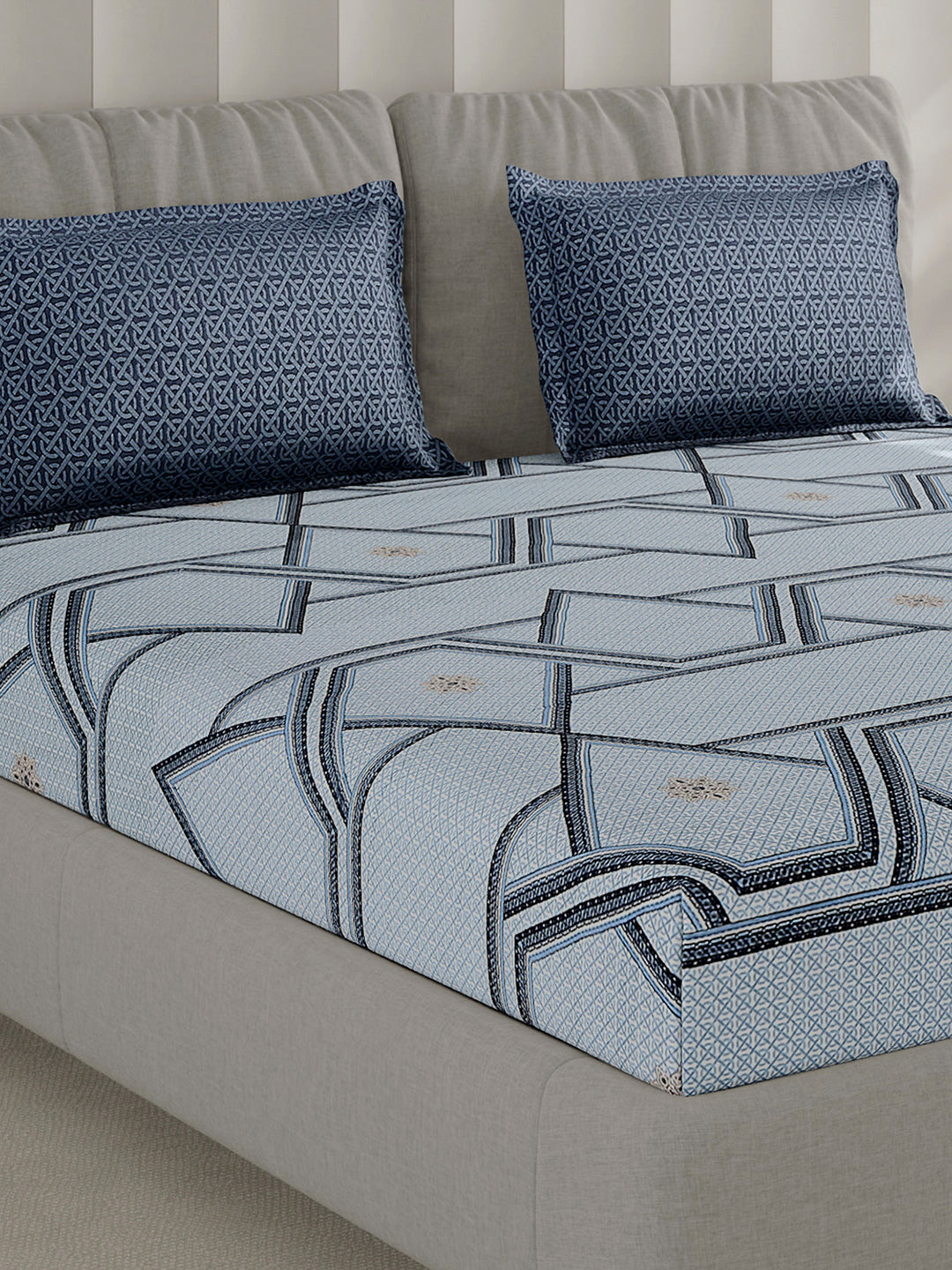 130 GSM Polyester Double Bed 1 Bedsheet with 2 Pillow Covers (Immortal)