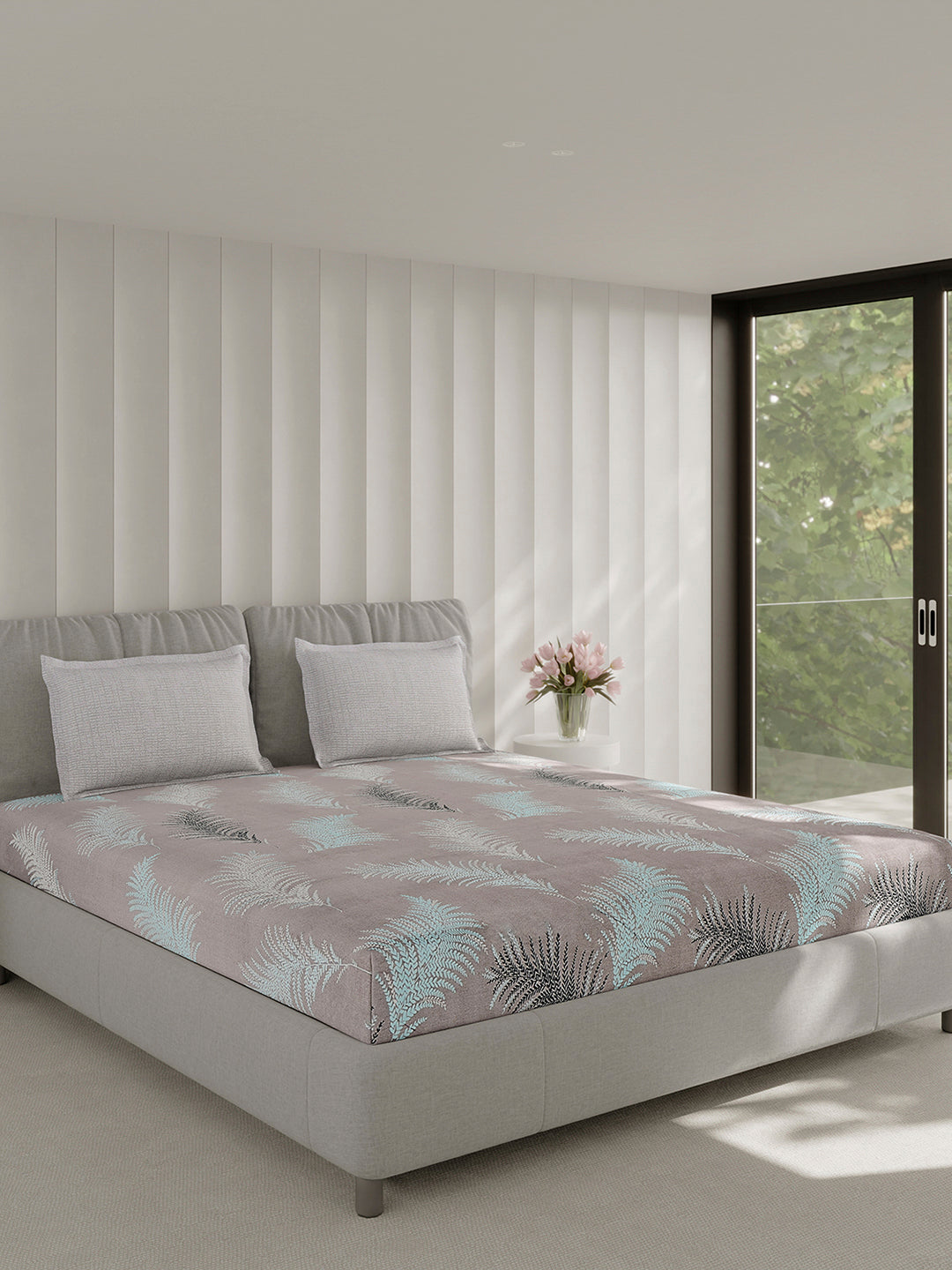 130 GSM Polyester Double Bed 1 Bedsheet with 2 Pillow Covers (Immortal)