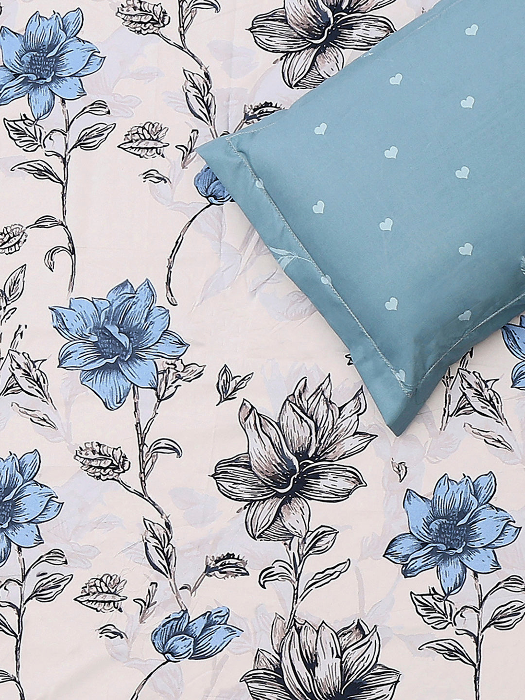 130 GSM Polyester Double Bed 1 Bedsheet with 2 Pillow Covers (Immortal)