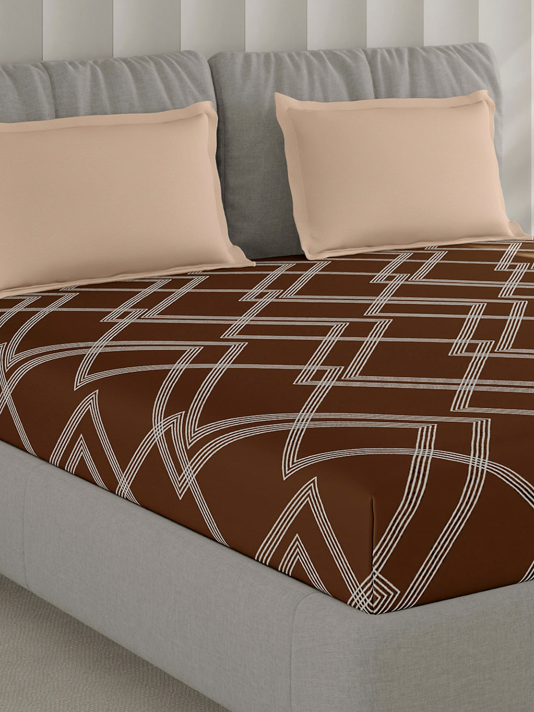 210 TC Cotton Double Bed 1 Bedsheet with 2 Pillow Covers (Ramona)