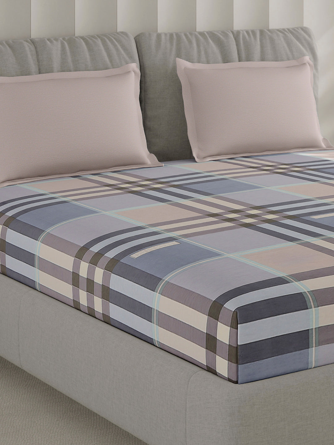 210 TC Cotton Double Bed 1 Bedsheet with 2 Pillow Covers (Ramona)