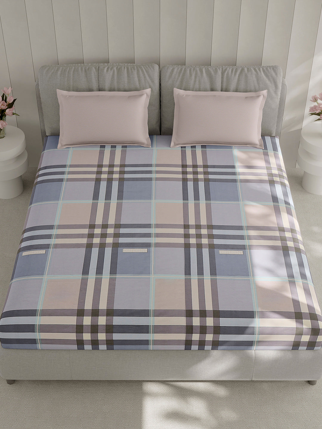 210 TC Cotton Double Bed 1 Bedsheet with 2 Pillow Covers (Ramona)