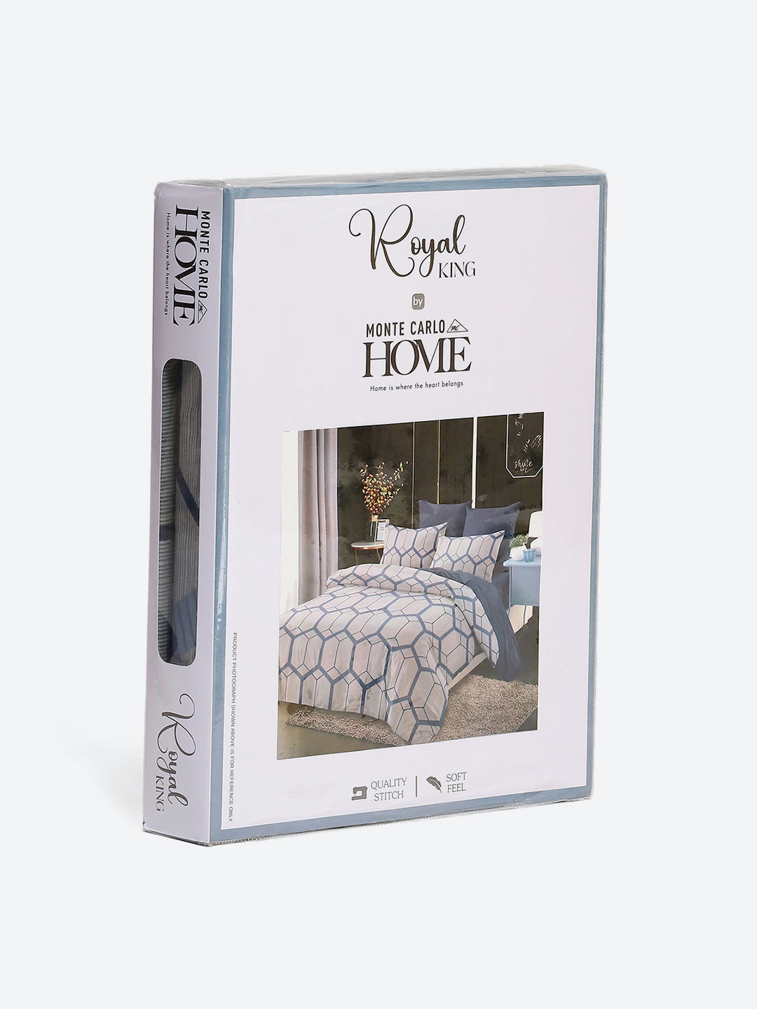 130 GSM Polyester King Size 1 Bedsheet with 2 Pillow Covers (Royal King)