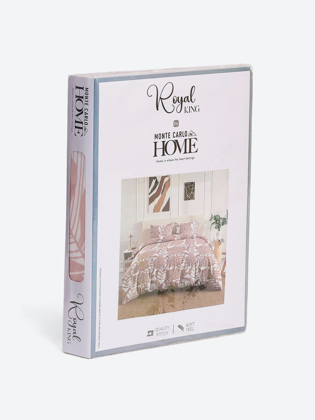 130 GSM Polyester King Size 1 Bedsheet with 2 Pillow Covers (Royal King)