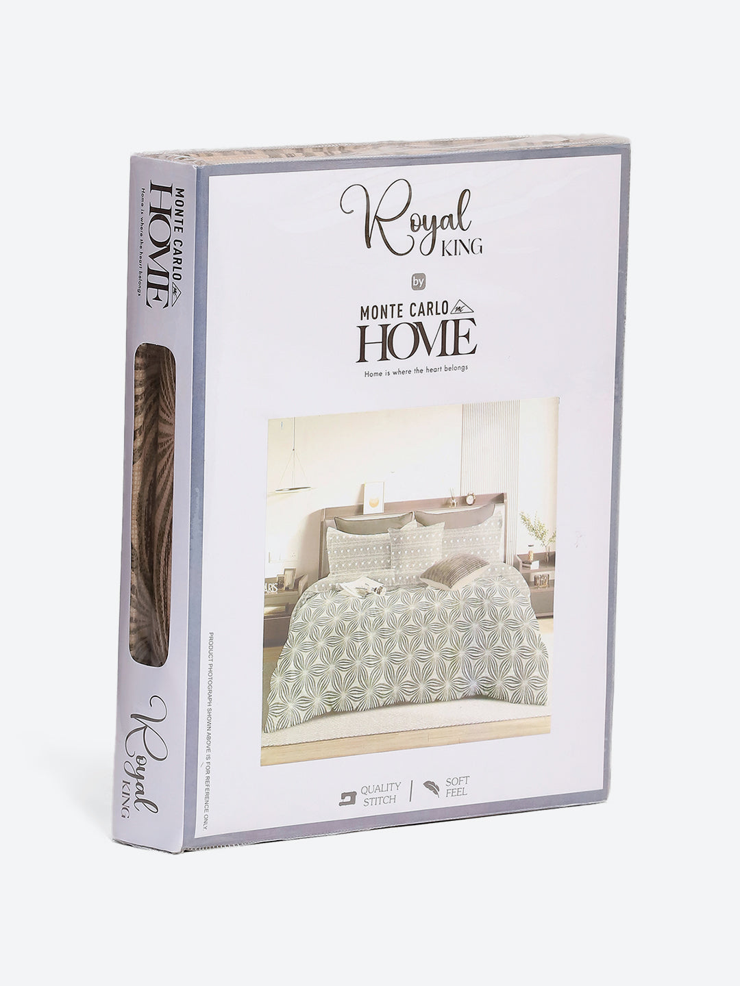130 GSM Polyester King Size 1 Bedsheet with 2 Pillow Covers (Royal King)