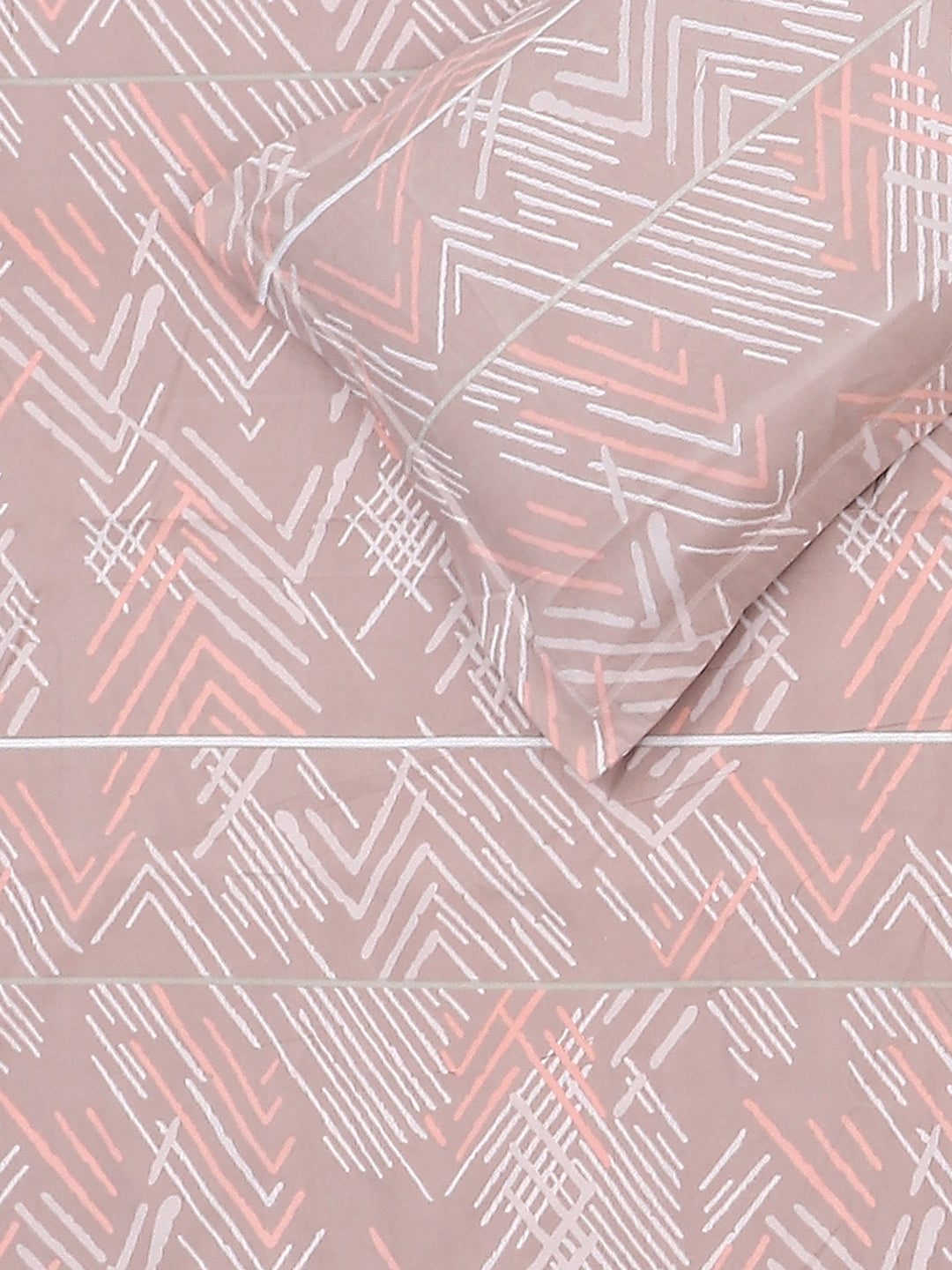 130 GSM Polyester King Size 1 Bedsheet with 2 Pillow Covers (Royal King)