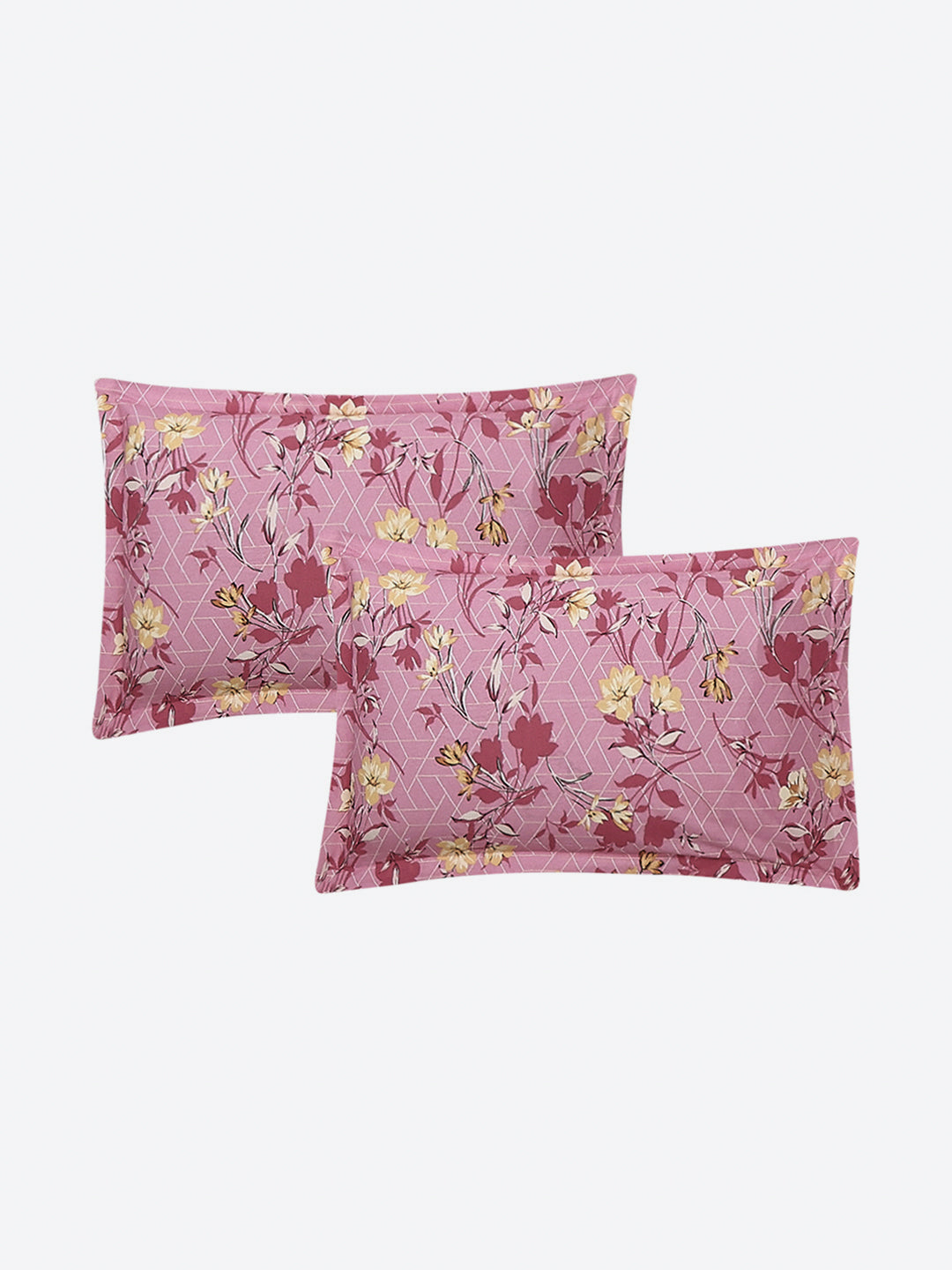 104 TC 100% Cotton Double Bed 1 Bedsheet with 2 Pillow Cover (Samriddhi)
