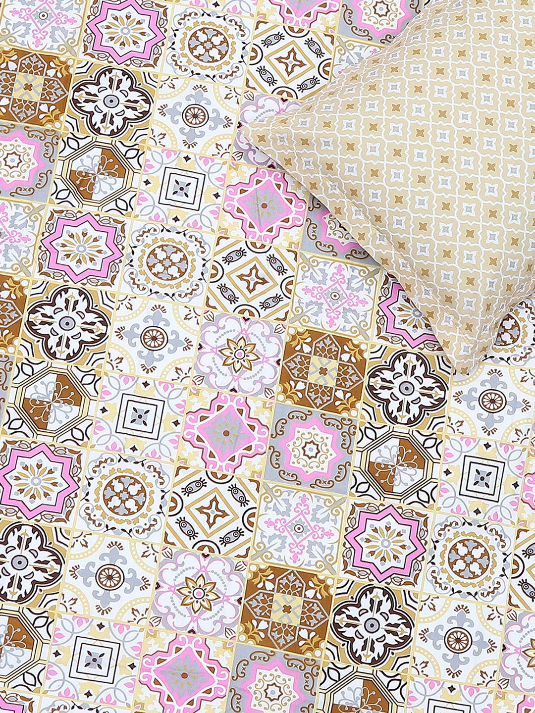 144 TC Cotton Single Bedsheet with 1 Pillow Cover (Solstice)