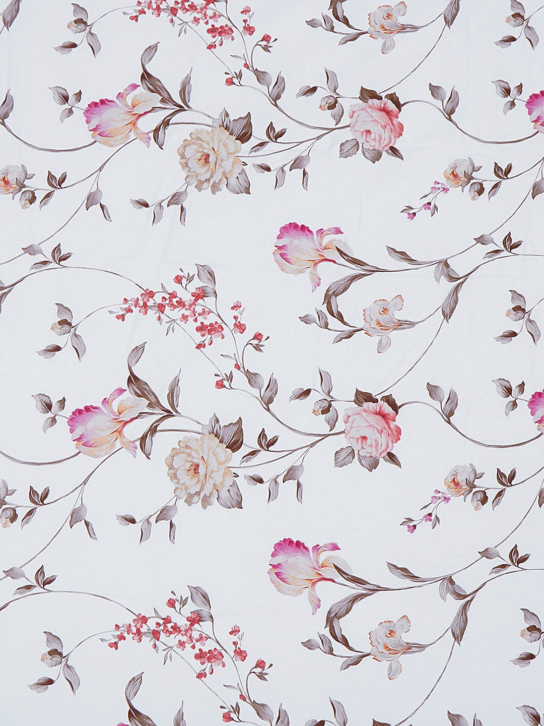 130 GSM Polyester King Size 1 Bedsheet with 2 Pillow Covers (Stanley)