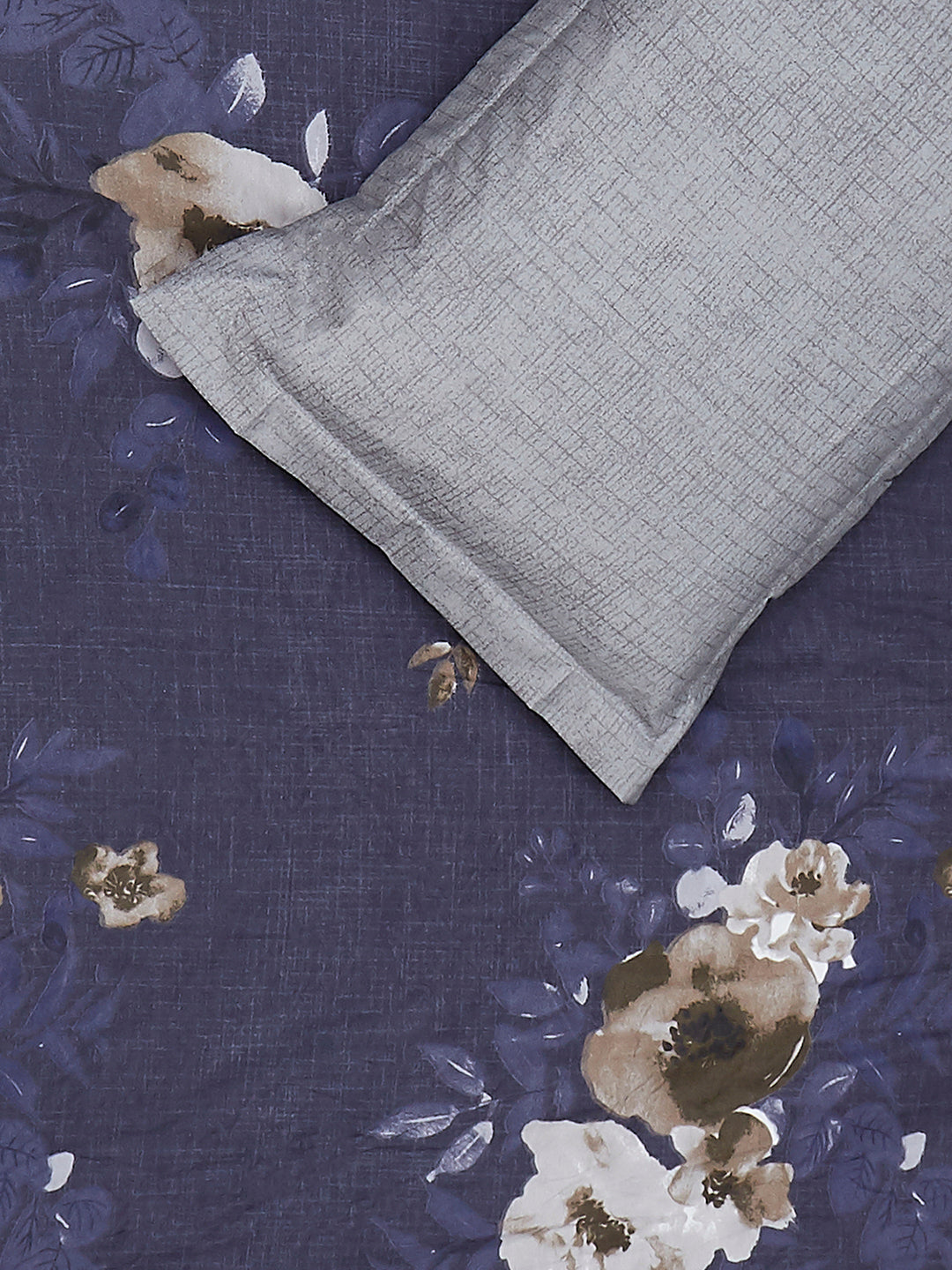 130 GSM Polyester King Size 1 Bedsheet with 2 Pillow Covers (Stanley)