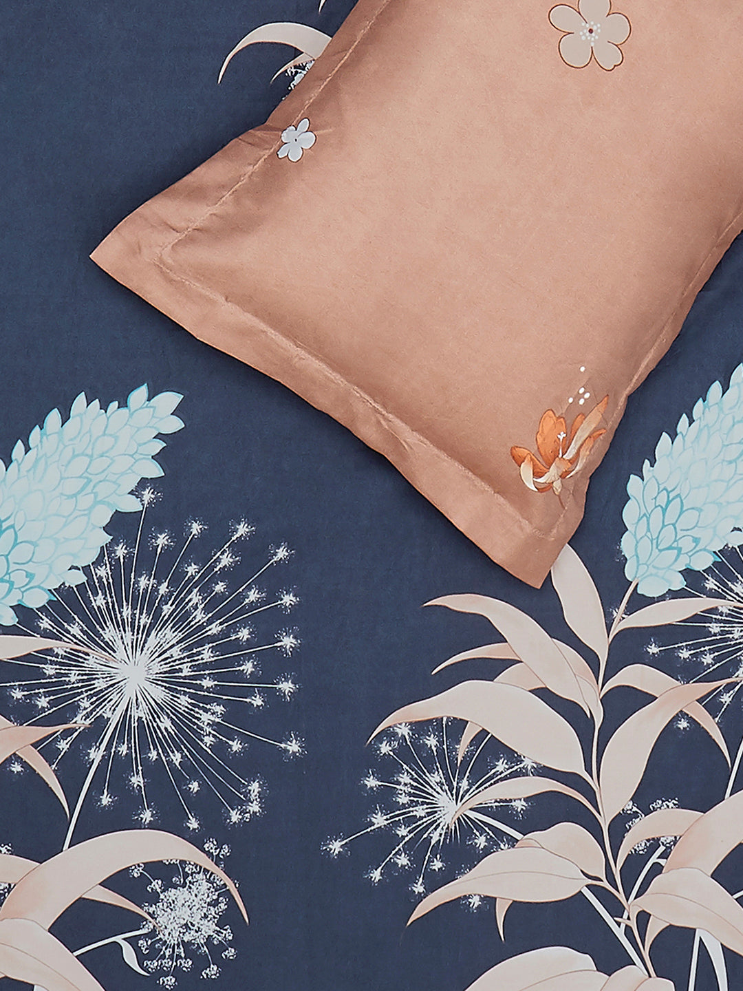 130 GSM Polyester King Size 1 Bedsheet with 2 Pillow Covers (Stanley)