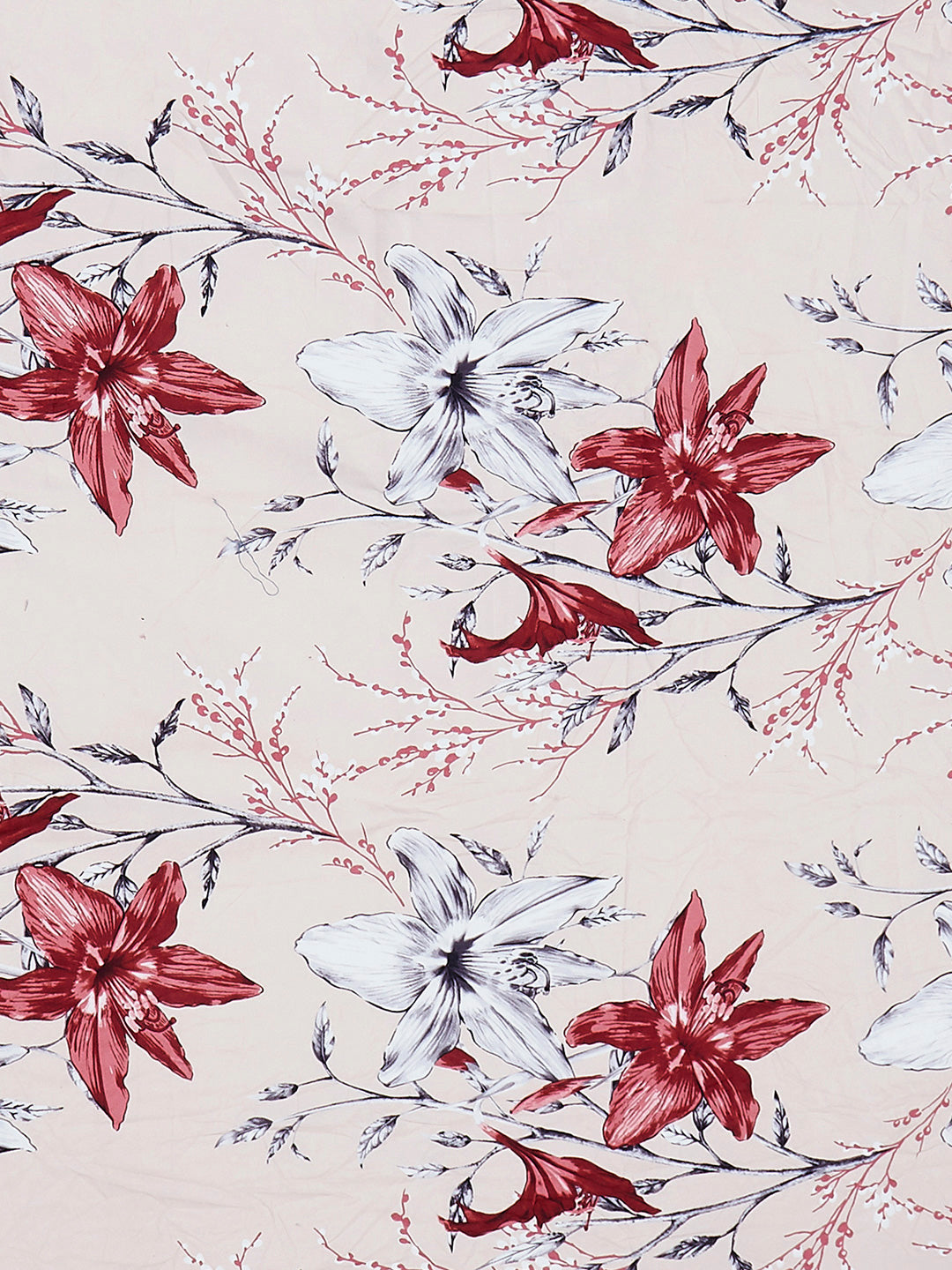 130 GSM Polyester King Size 1 Bedsheet with 2 Pillow Covers (Stanley)