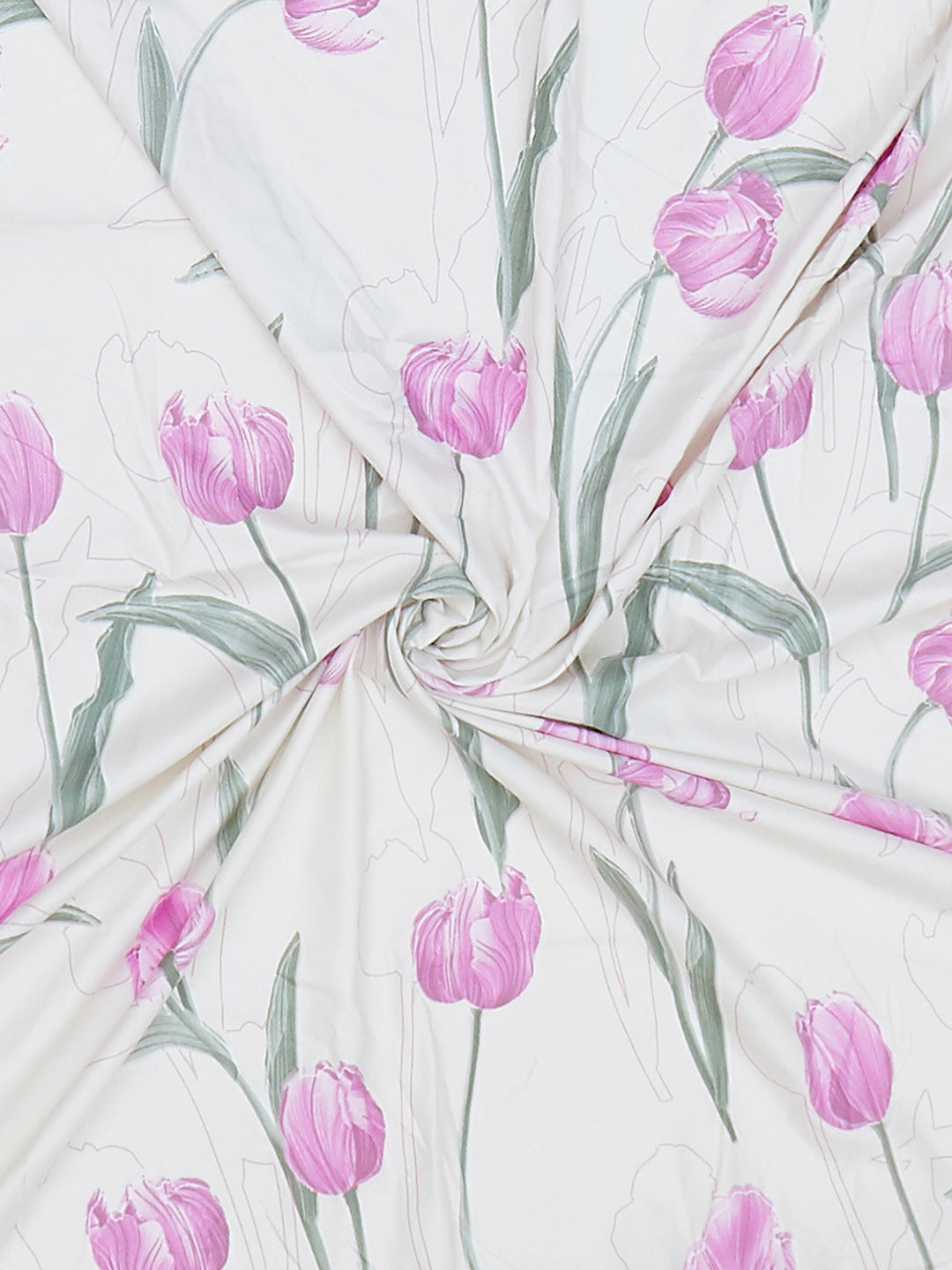 130 GSM Polyester King Size 1 Bedsheet with 2 Pillow Covers (Stanley)