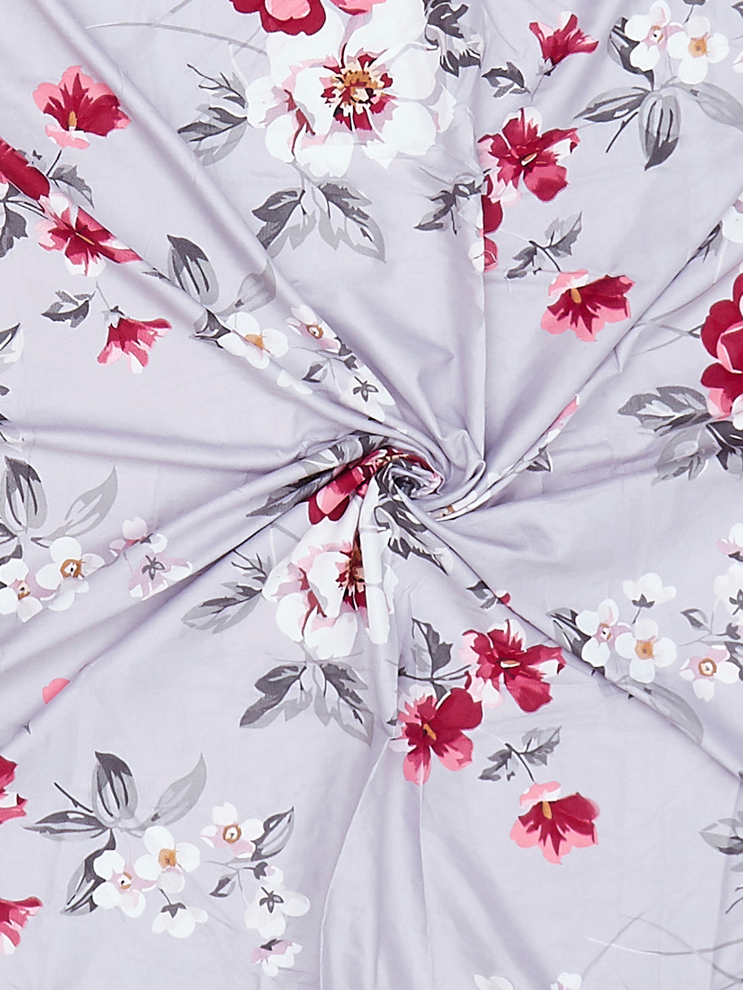 130 GSM Polyester King Size 1 Bedsheet with 2 Pillow Covers (Stanley)