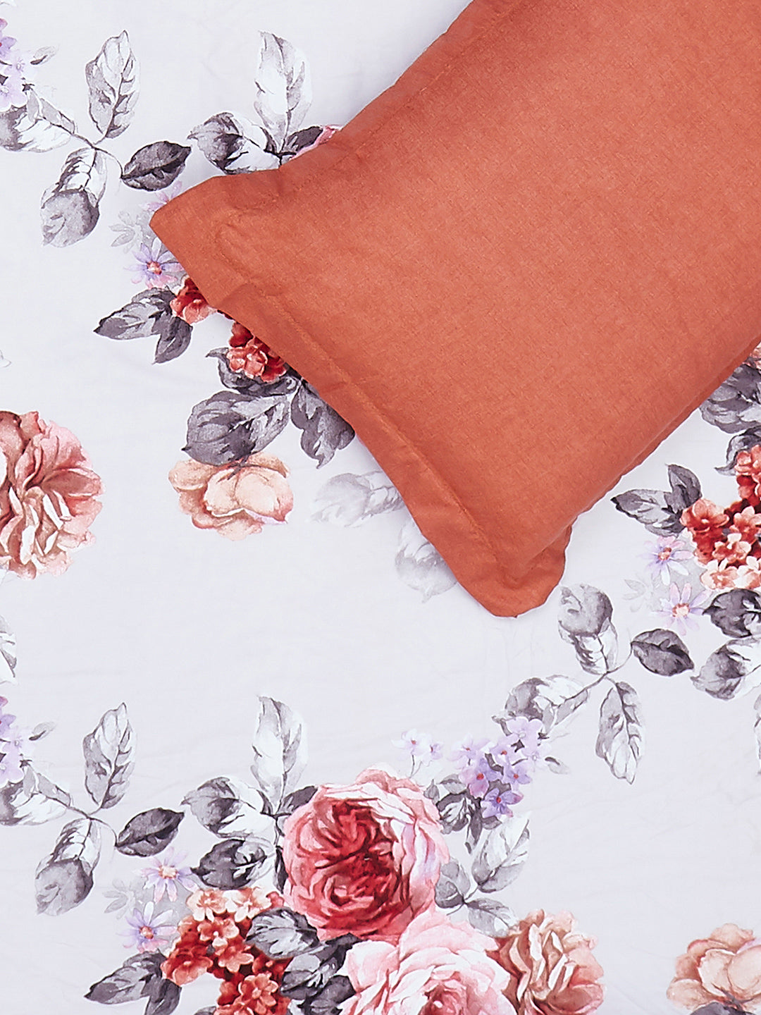 130 GSM Polyester King Size 1 Bedsheet with 2 Pillow Covers (Stanley)