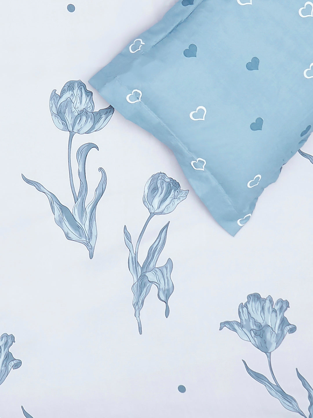 130 GSM Polyester King Size 1 Bedsheet with 2 Pillow Covers (Stanley)