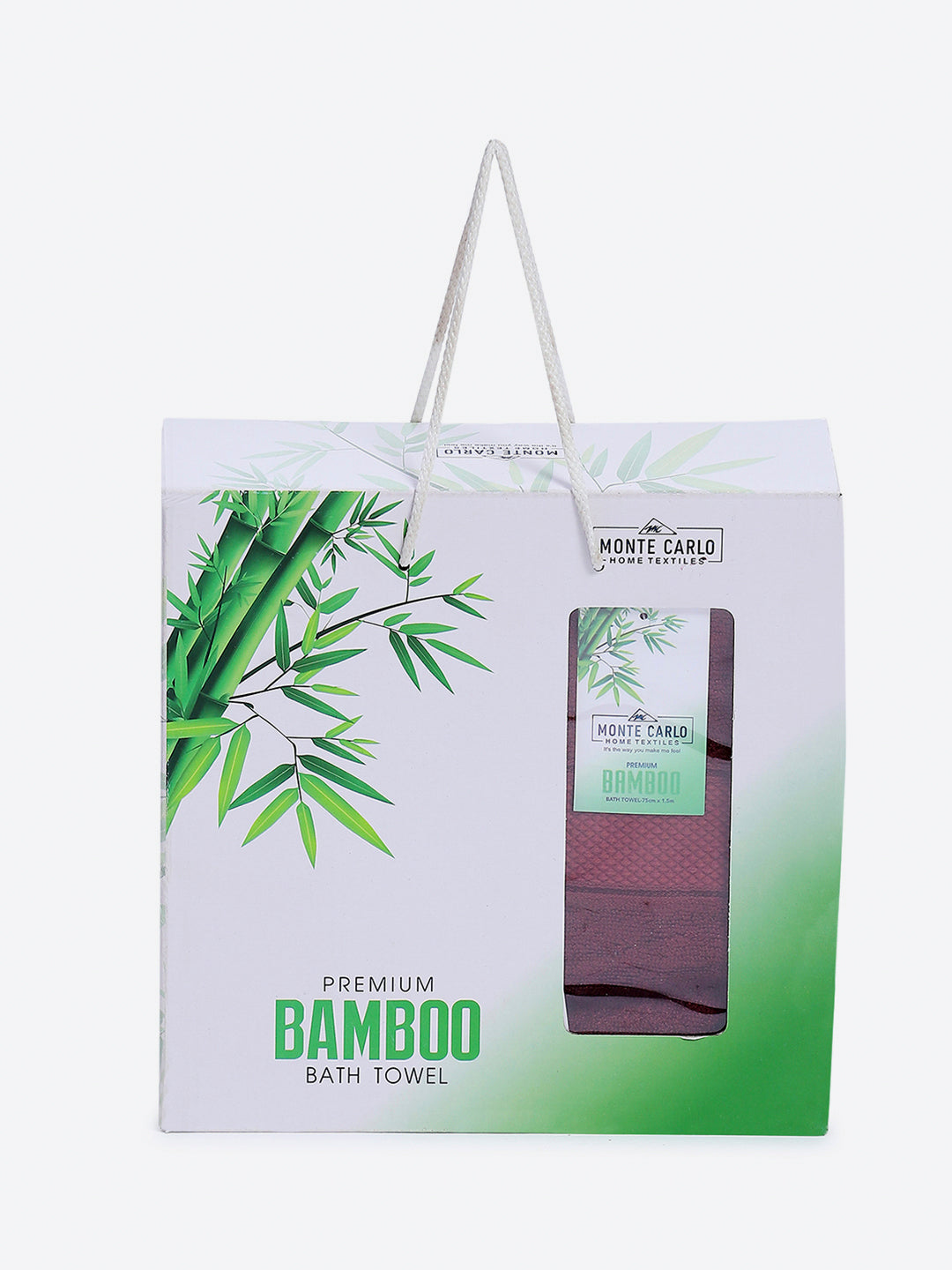 Maroon Bamboo Solid 600 GSM Bath Towel (Bamboo)