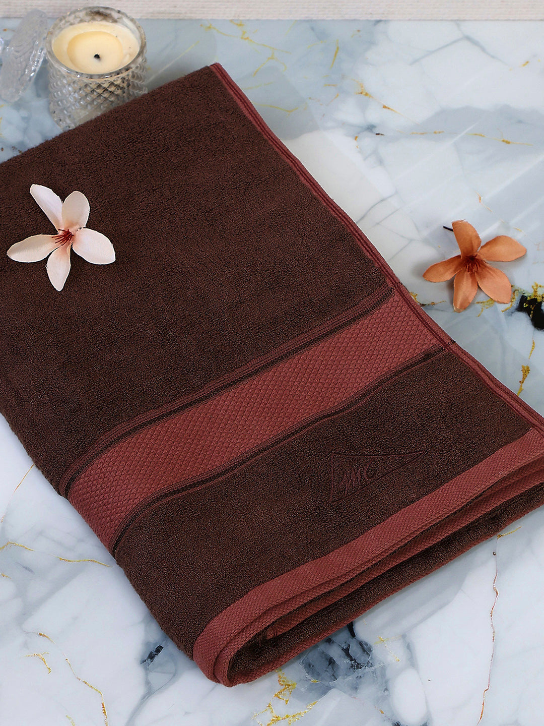 Brown Bamboo Solid 600 GSM Bath Towel (Bamboo)