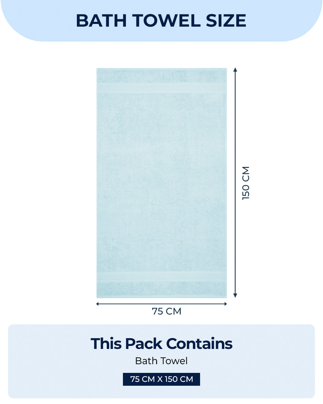 Blue Bamboo Solid 600 GSM Bath Towel (Bamboo)