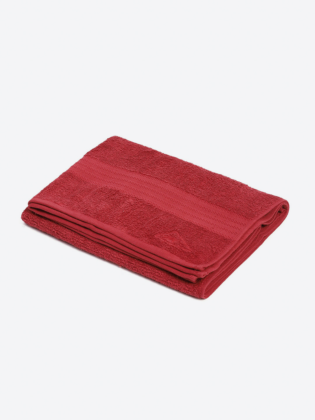 Red Cotton Solid 400 GSM Bath Towel (Jazz)