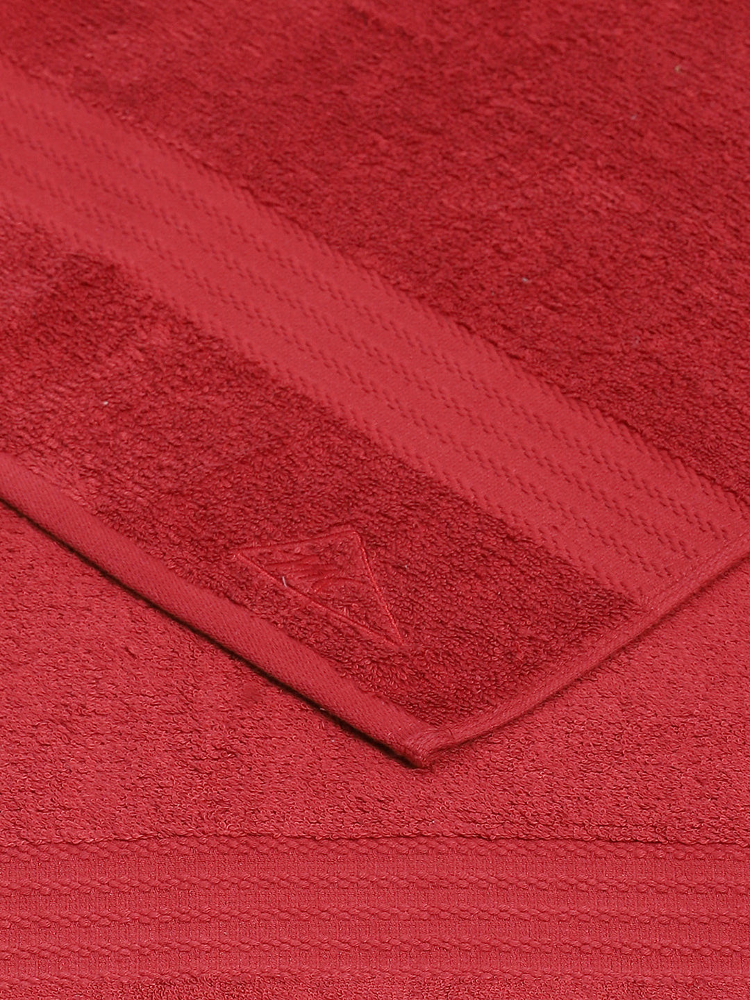 Red Cotton Solid 400 GSM Bath Towel (Jazz)