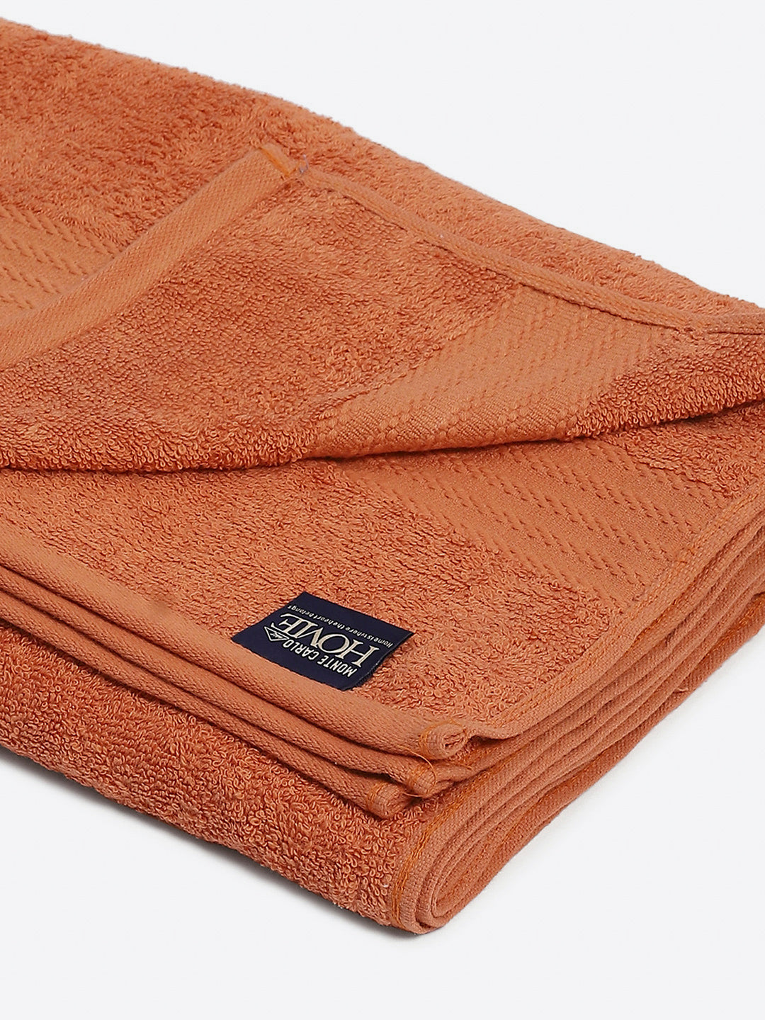 Orange Cotton Solid 400 GSM Bath Towel (Jazz)